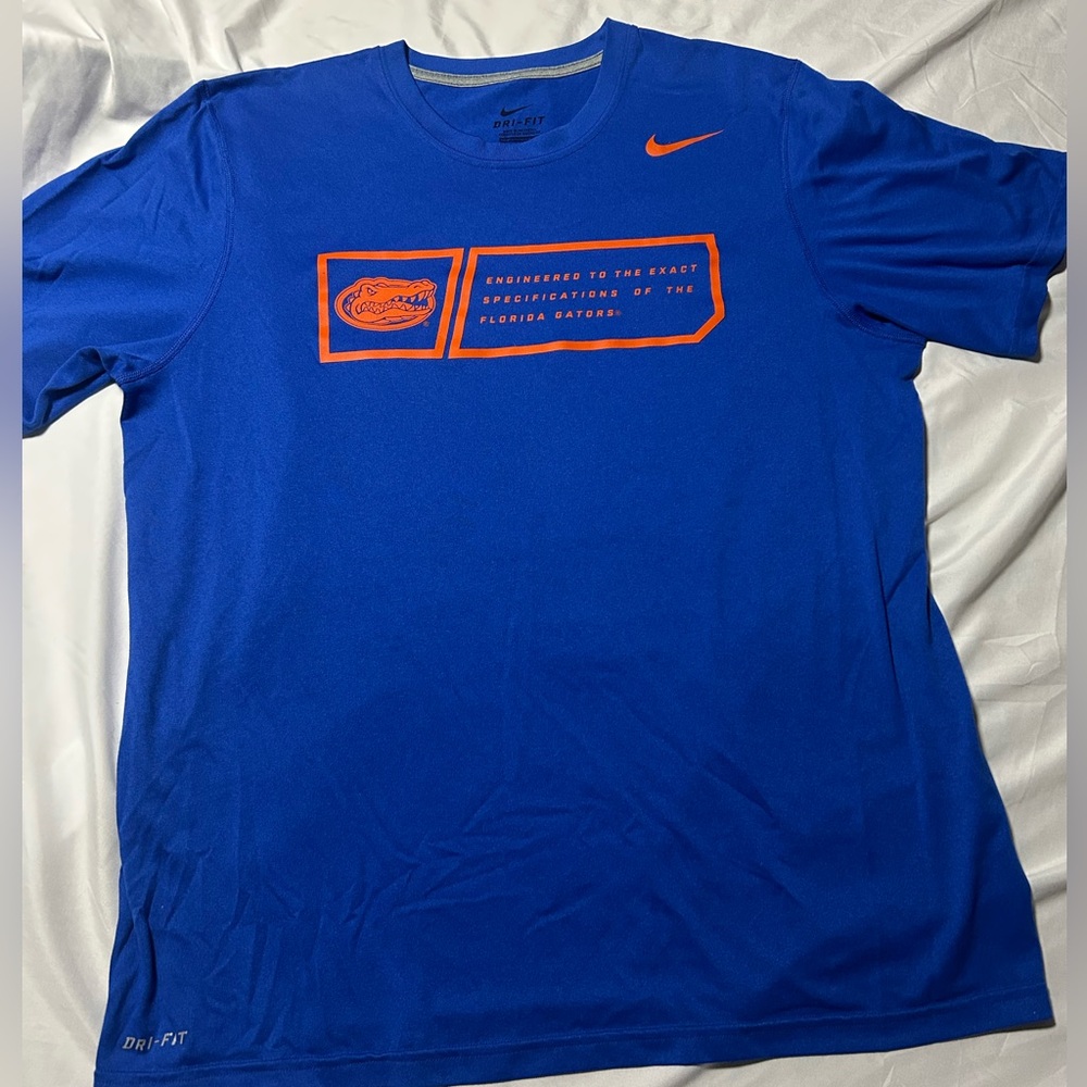 Nike Shirt Men Large Adult Blue Athletic Outdoors Training Florida Gators